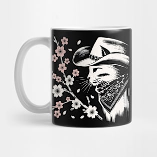 Kawaii Japanese Funny Cat Cowboy Cowgirl Meow Howdy Meowdy Mug